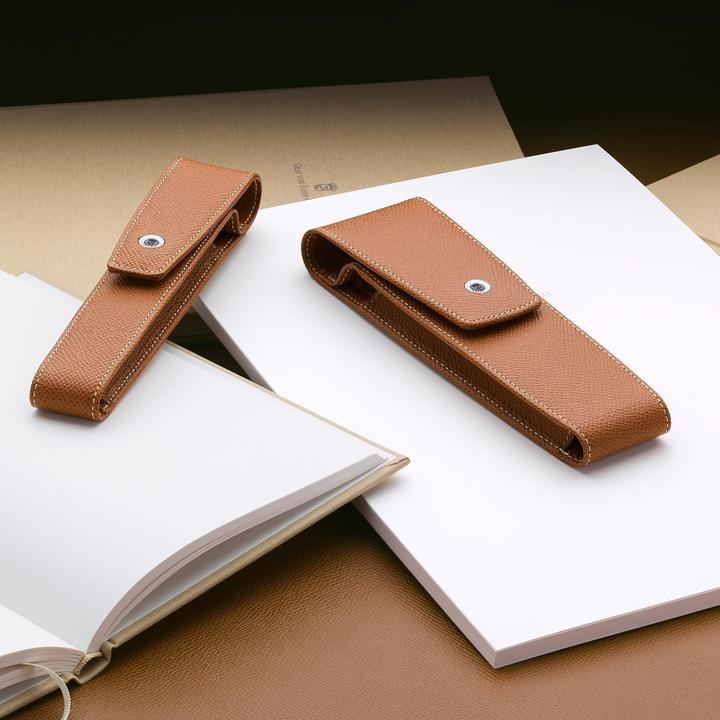 Produktbild Graf von Faber Castell Pennenetui für zwei Schreibgeräte in Epsom Cognac, Lederetui