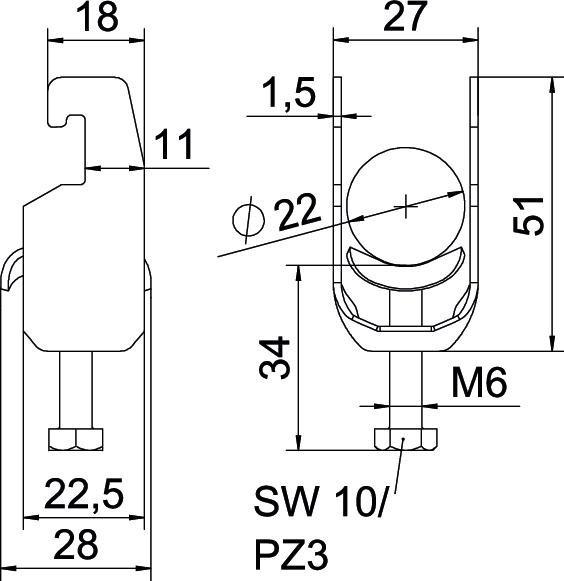 Image du produit OBO Bettermann OBO Collier de serrage à étrier