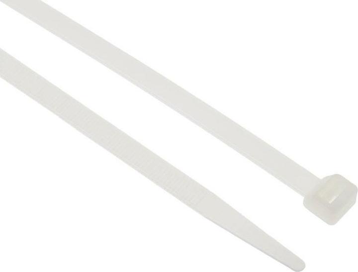 Produktbild RS PRO Kabelbinder Nylon 380x7,6mm weiß (Kunststoffkabelbinder, 380 mm, 100 Stk.)