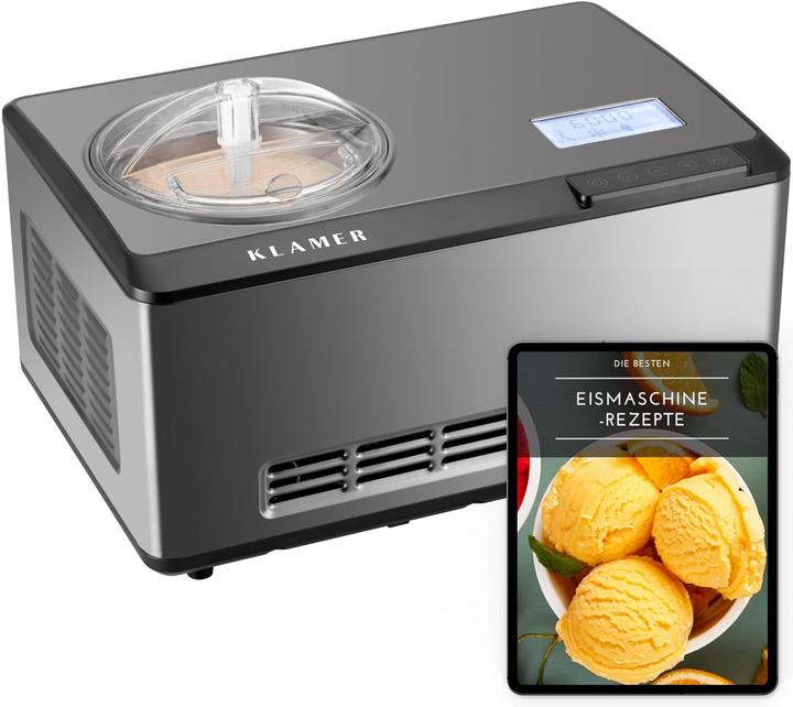 Produktbild KLAMER 2-in-1 Eismaschine & Joghurtbereiter 2 L, 180 W
