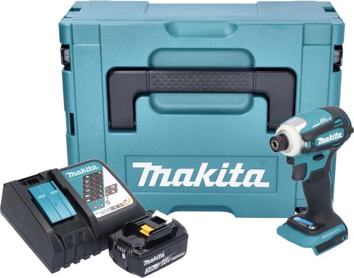 Produktbild Makita DTD 172 RF1J Akku Schlagschrauber 18 V 180 Nm 1/4" Brushless + 1x Akku 3,0 Ah + Ladegerät +
