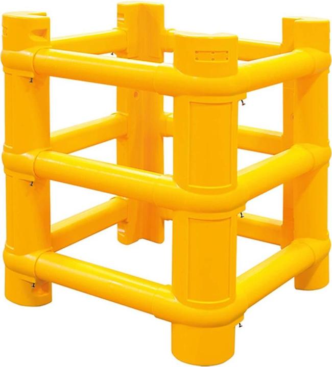 Actual product image Moravia Column protector plastic ECO, yellow, for protecting rectangular columns