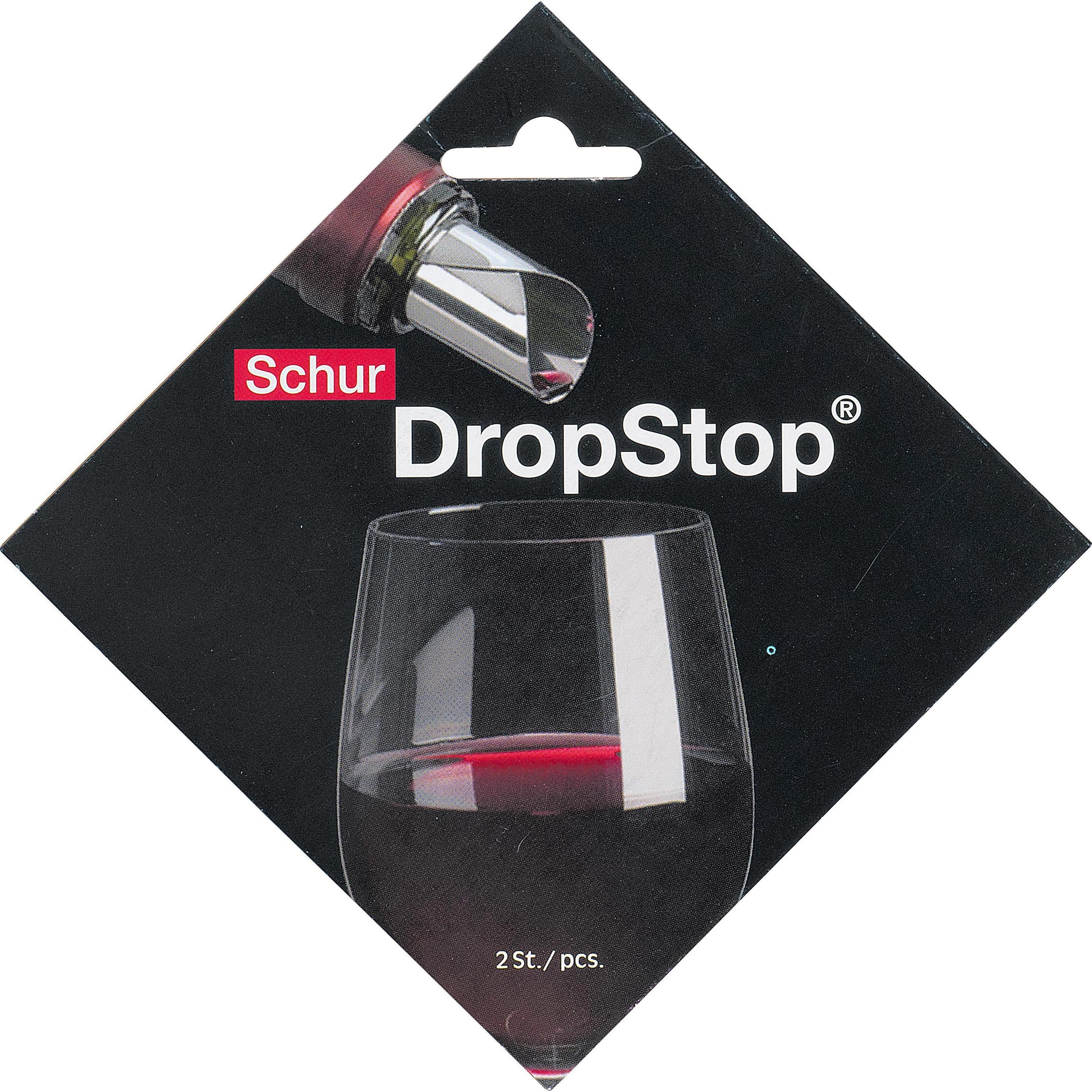 Drop Stop, Wein Zubehör, 2 silberne Ausgiesser (Weinausgiesser)
