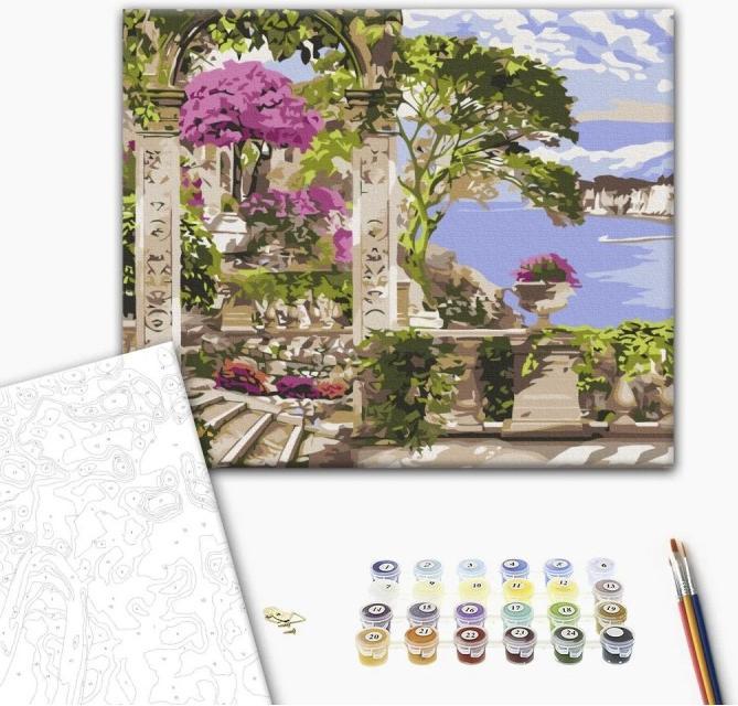 Immagine prodotto Brushme Dipingi con i numeri, 40x50 cm, Fiori in giardino, 1 pz.