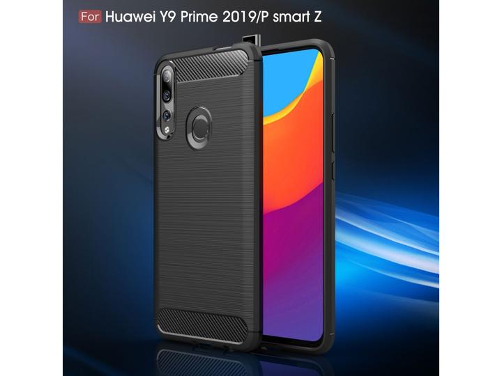 Actual product image Screenguard Huawei P Smart Z Cover Carbon Brushed Soft TPU (Huawei P Smart Z)