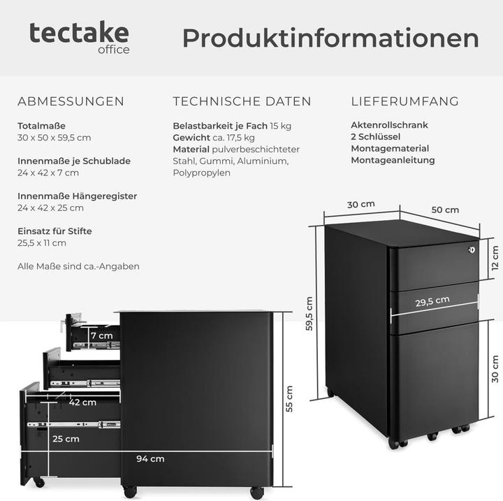 Immagine prodotto tectake Parvus (30 x 50 x 59,5 cm)