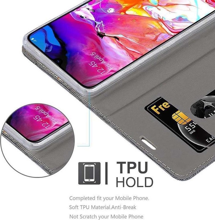 Produktbild Cadorabo Book Jeans Optik Cover (Samsung Galaxy A70)