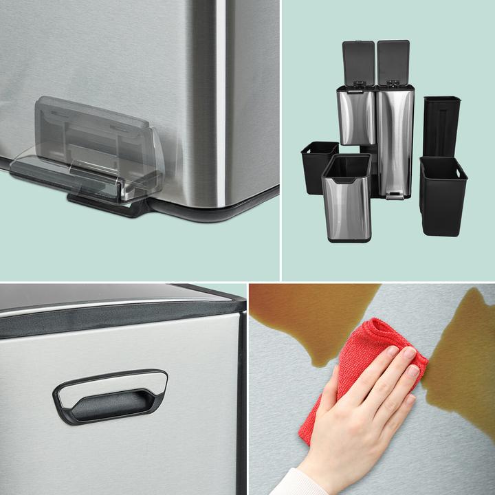 Produktbild Relaxdays Mülleimer 3 Fächer 60 l (60 l)