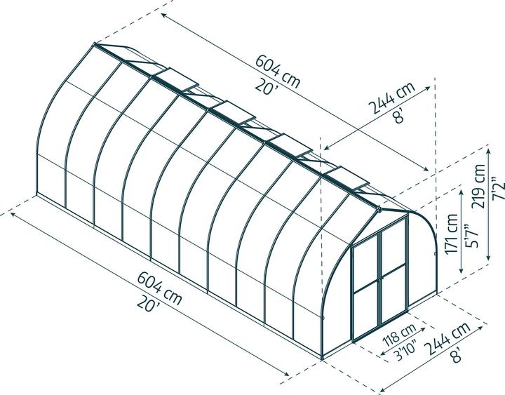 Actual product image Palram Bella 8x20