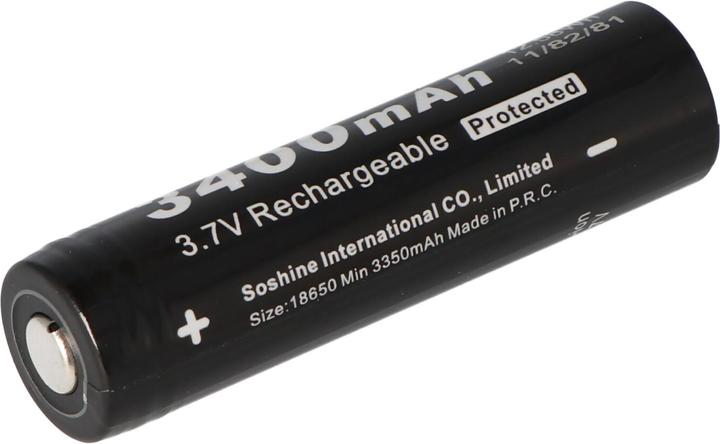 Actual product image Soshine Battery 18650 68,2x18,45mm PCB protected Panasonic cell (1 pcs., 18650, 3400 mAh)