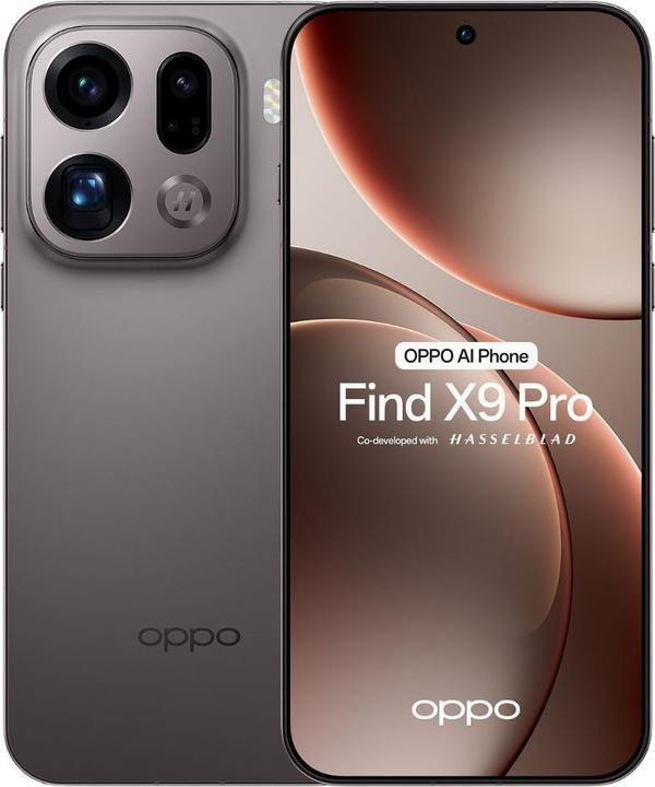 natelo.ch Find X9 Pro 512GB Titanium Charcoal (Grau, 6.78", 50 Mpx, Dual SIM, A / Wie neu)