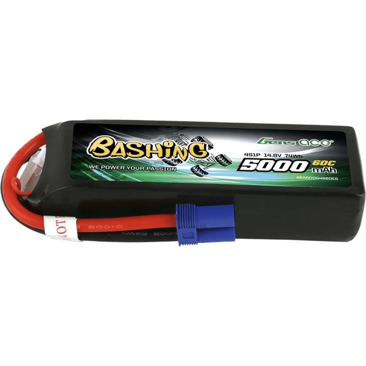 Gens Ace Akumulator LiPo Bashing 5000mAh 14,8V 4S1P 60C EC5 (14.80 V, 5000 mAh)