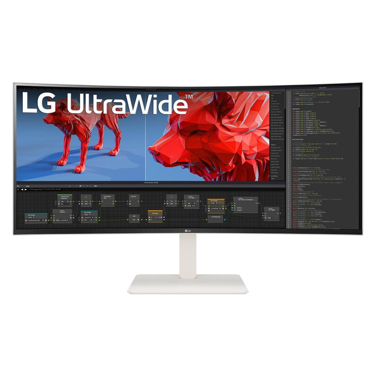 LG UltraWide 38BR85QC-W (3840 x 1600 Pixel, 37.50"), Monitor, Weiss