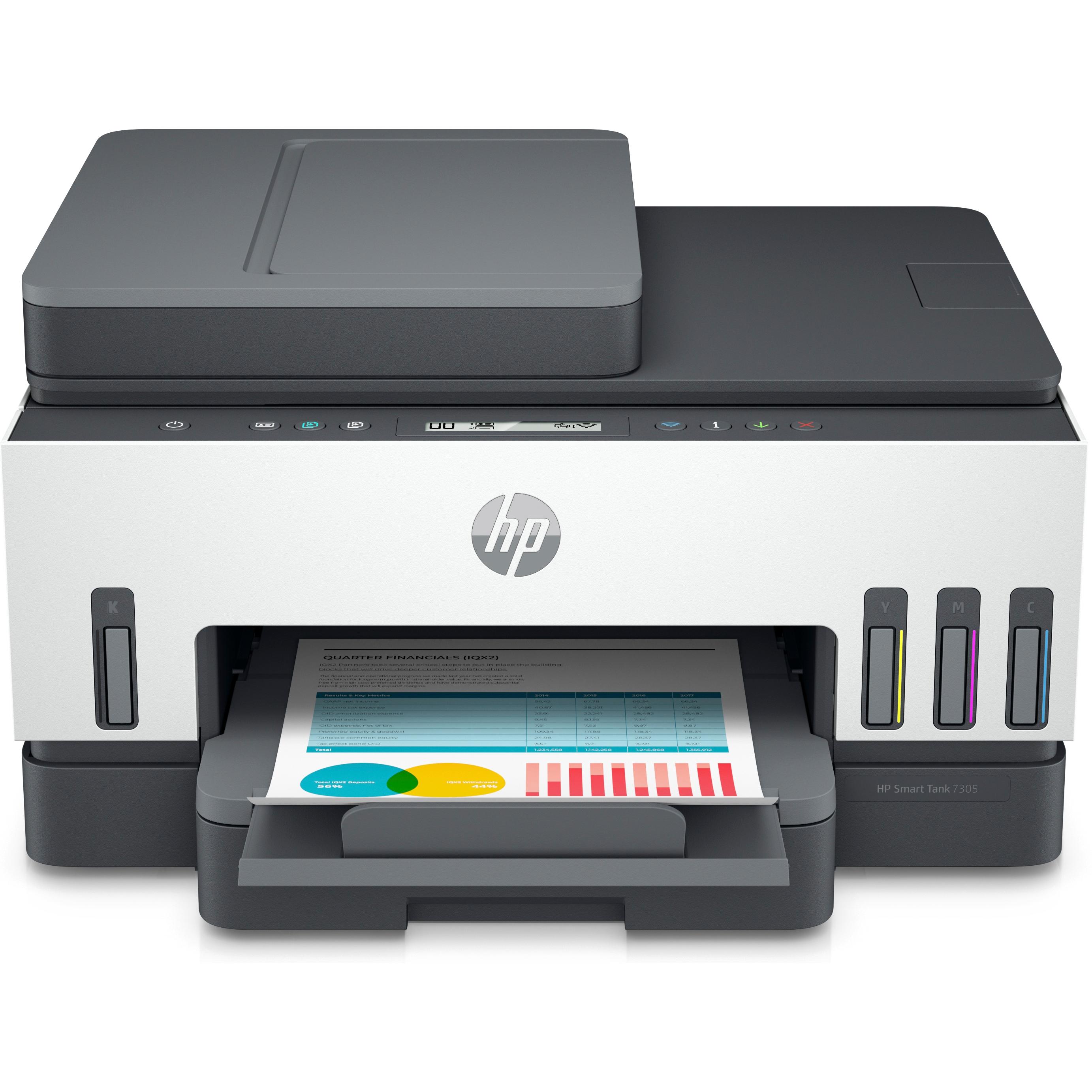 HP Smart Tank 7305 (Tintentank, Farbe), Drucker, Grau, Weiss