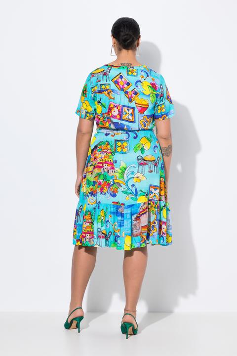 Produktbild Miamoda Kleid, A-Linie, Italien-Muster, Saumvolant (52)
