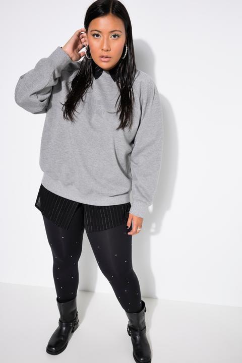 Produktbild Studio Untold Sweatshirt, oversized, Glitzereffekt, Statement Print (50, 52)