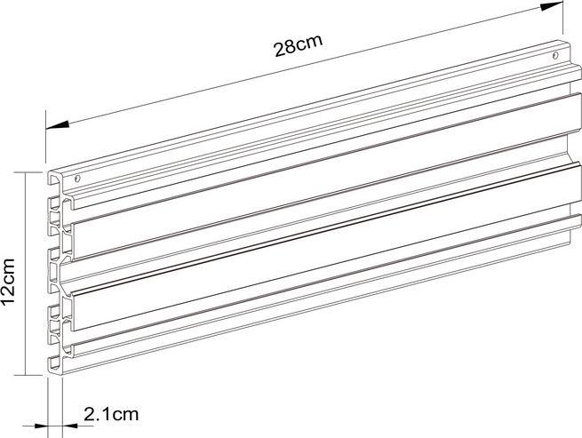 Immagine prodotto Multibrackets Profilo in alluminio per Pro System, nero