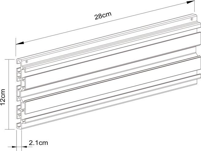 Image du produit Multibrackets Profilé aluminium pour système Pro, noir
