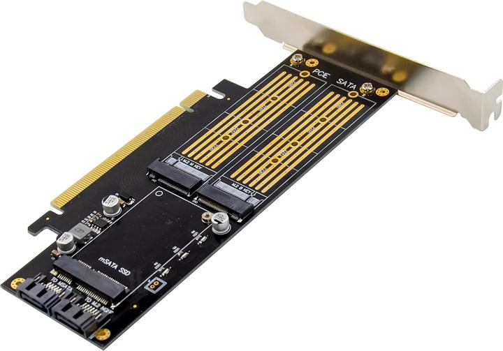 Actual product image InLine PCIe Karte x16 zu 2x M.2