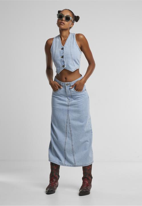 Produktbild Urban Classics Ladies Soft Denim Midi Skirt - 193361 (26, S)