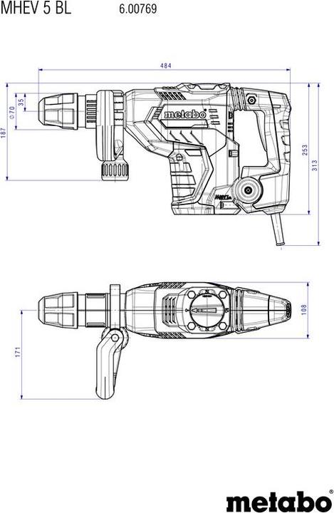 Actual product image Metabo Mhev 5 Bl (Electrical connection)