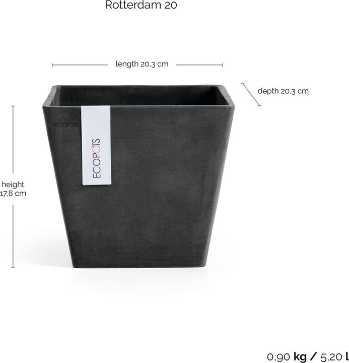 Immagine prodotto Ecopots Rotterdam (20 x 20 x 17.50 cm)