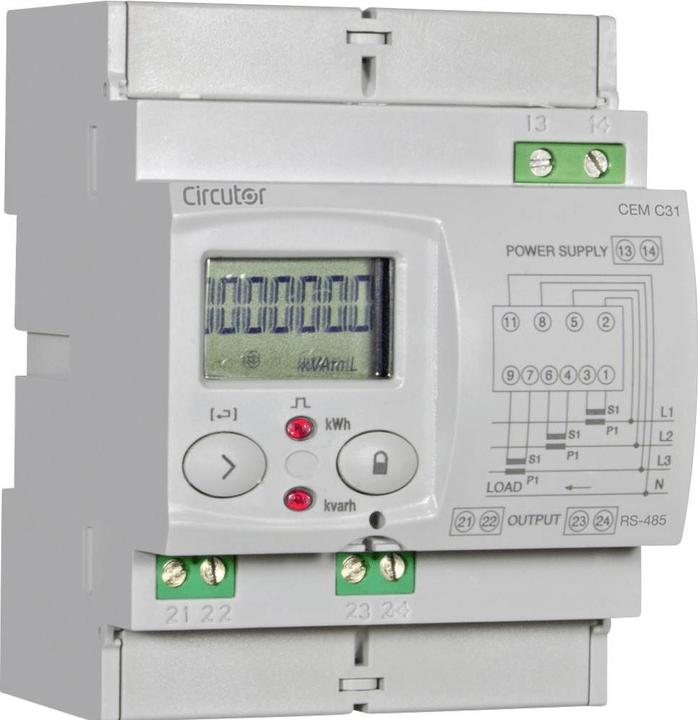Actual product image Circutor CEM-C31-485-T1-MID Three-phase meter with transformer connection digital 10A MID-compliant: Yes