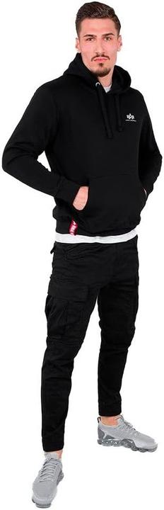 Produktbild Alpha Industries Basic Hoody met klein logo voor heren Black (XS)