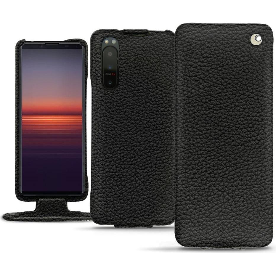 Thumbnail - Noreve Lederschutzhülle vertikal (Sony Xperia 5 II), Smartphone Hülle, Schwarz