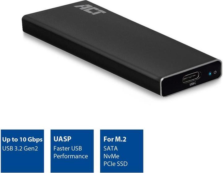 Immagine prodotto ACT AC1605 Storage Drive Enclosure SSD Enclosure Nero M.2 (M.2)