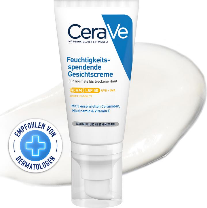 Actual product image CeraVe Moisturizing Facial Lotion (52 ml, 24h cream, SPF 50)