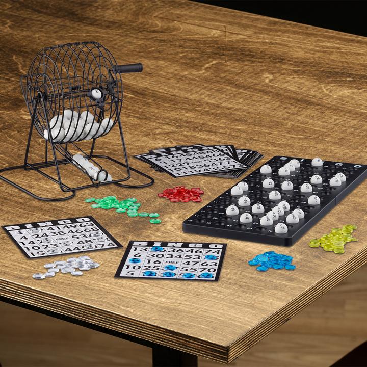Immagine prodotto Relaxdays Gioco del bingo con tamburo della lotteria (Inglese)