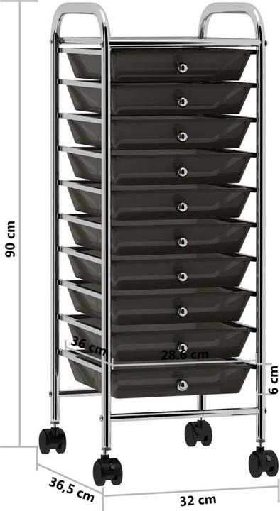 Produktbild vidaXL Aufbewahrungswagen