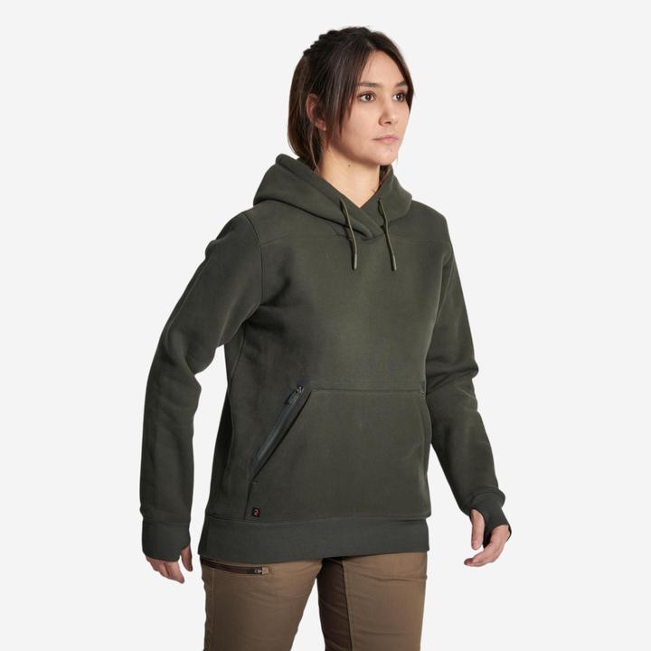 Image du produit Solognac Sweat à capuche femme 500 vert chaud (M)