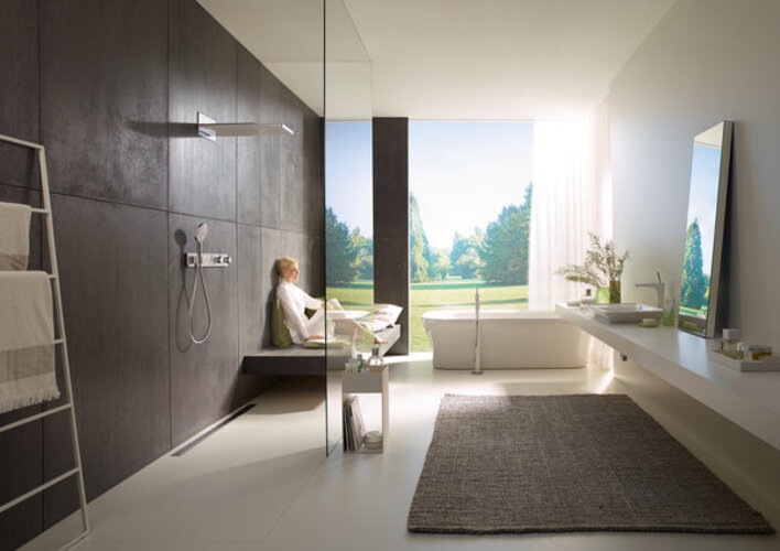 Produktbild hansgrohe HG Kopfbrause Rainmaker Select 580 3jet Wand-Unterputz-Montage EcoS Vers. 9 l/m (3 Strahlarten, 17 l/min)