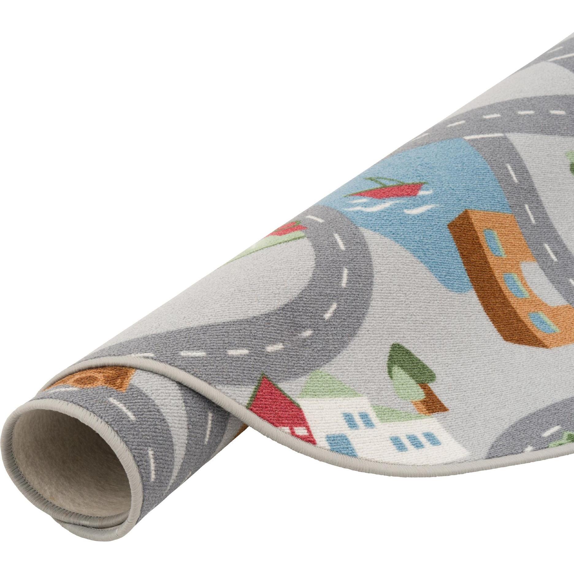 Thumbnail - Snapstyle, Spielteppich + Spielmatte, Kinder Spiel Strassenteppich Fun Town Rund (200 x 200 cm)
