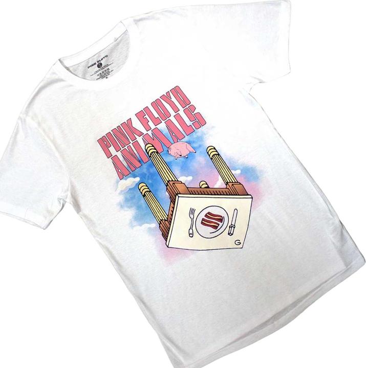 Actual product image Pink Floyd Unisex Adult Animals Bacon Table T-Shirt (S)