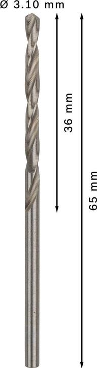 Immagine prodotto Bosch Professional Zubehör Trapano PRO Metal HSS-G, 3,1 x 36 x 65 mm (3,1 mm)