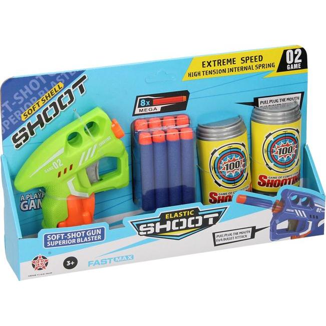 Lobbes Pistole mit Schaumstoffpfeilen und Dosenzielen (66458762)