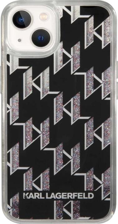 Produktbild Karl Lagerfeld Hard Cover Liquid Glitter Monogram Black, f??r iPhone 14 Plus, KLHCP14MLMNMK (Apple iPhone 14 Plus)