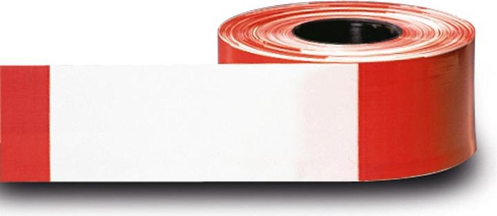 Produktbild Moravia MORION Absperrband, 500 lfm, 80 mm rot-weiss schraffiert