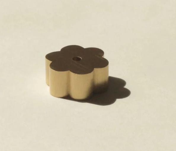 Actual product image Cedar and Myrrh Incense stick holder brass flower