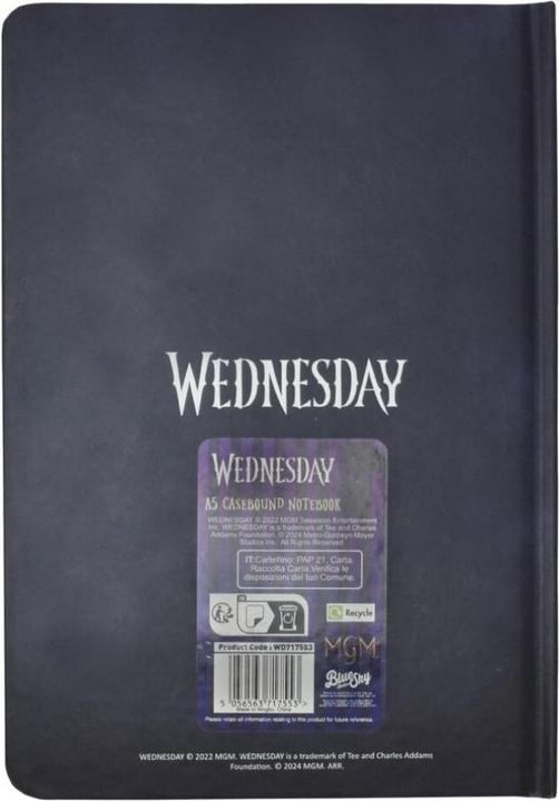 Immagine prodotto Bluesky Taccuino del mercoledì - WWWD A5 foderato, Mercoledì Copertina rigida (A5, Righe, Copertina rigida)
