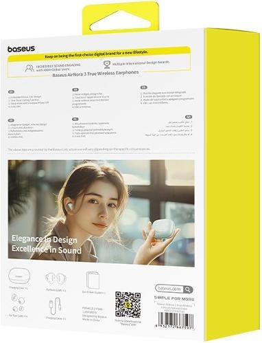 Image du produit Baseus AirNora 3 Kopfhörer True Wireless Stereo (TWS) im Ohr Anrufe/Musik Bluetooth Grün (ANC, 6 h, Sans fil)