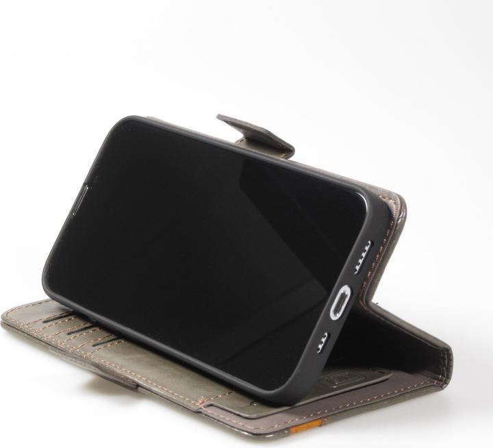 Immagine prodotto PhoneLook Etui cuir Flip Wallet en cuir véritable avec stripe design et compartiment à cartes (Apple iPhone 13 Pro Max)