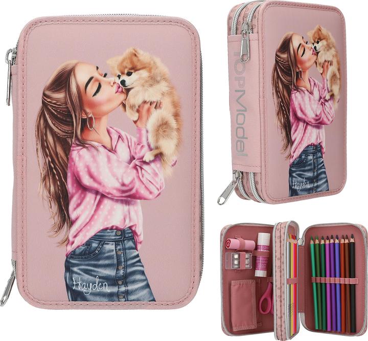 Produktbild Top Model Topmodel - Double Pencil Case DOTS - Rosé