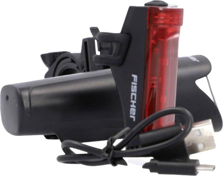 Produktbild Fischer Fahrrad-LED-Beleuchtungs-Set, 45 Lux Leuchtdauer bis zu 20 Stunden, StVZO zugelassen