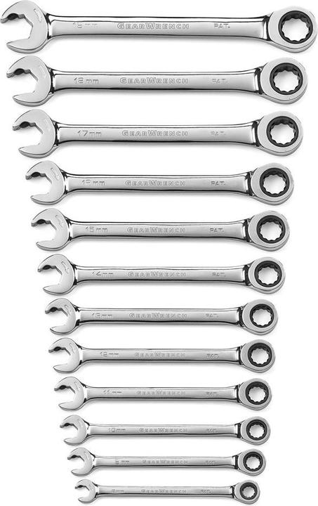 Actual product image Gear Wrench Doppelratschen-Ringmaulschlüssel Set, 72 Zahn, 12-tlg.