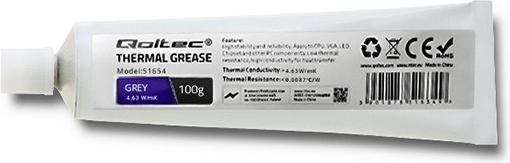 Productafbeelding Qoltec Pasta termoprzewodząca 4,63 W/m-K | 100g | Szara (4.63 W/m K, 100 g)