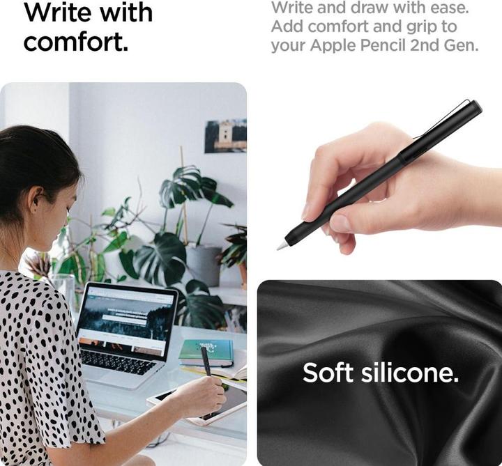 Actual product image Spigen Clip Case Apple Pencil 2 Black DA201 ACS05763